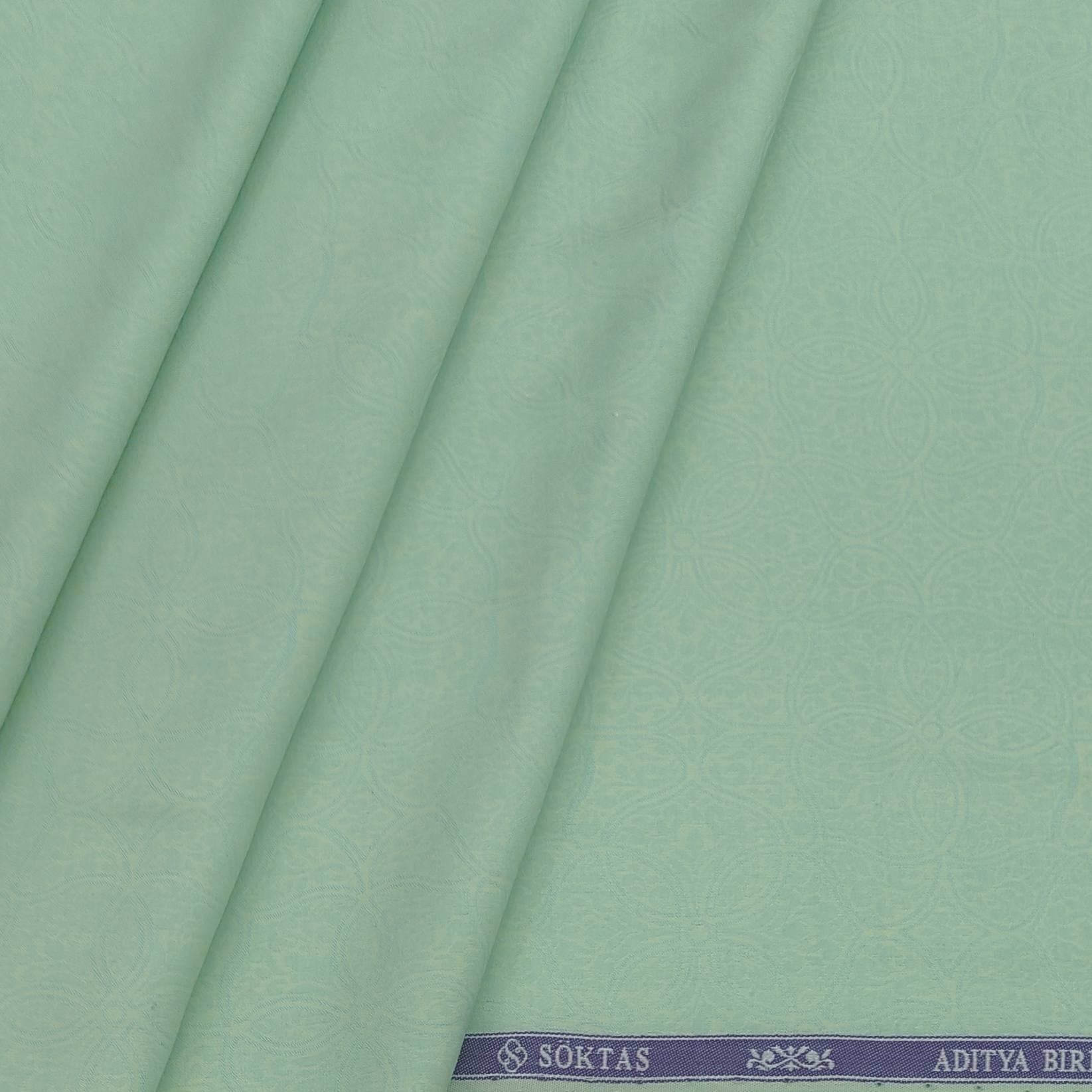 Shirt Fabric Soktas 100% Cotton Jacquard Colour Light Green